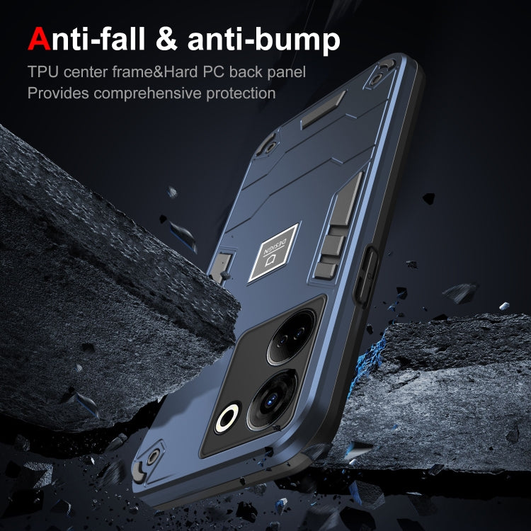 For Tecno Camon 20 Pro 4G 2 in 1 Shockproof Phone Case(Blue)