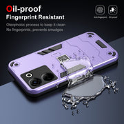 For Tecno Camon 20 Pro 4G 2 in 1 Shockproof Phone Case(Purple)