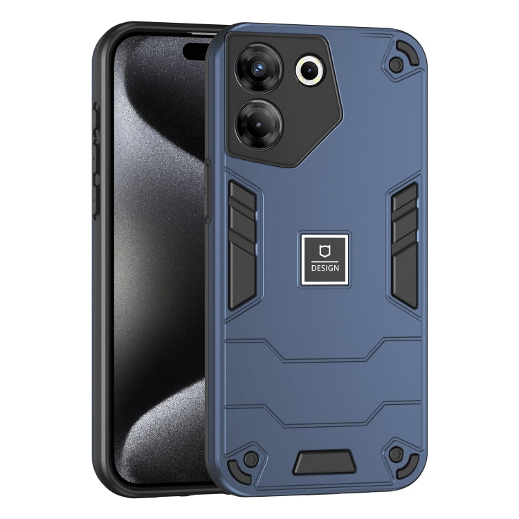 For Tecno Camon 20 Pro 5G 2 in 1 Shockproof Phone Case(Blue)