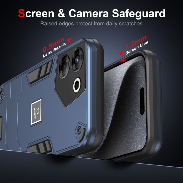 For Tecno Camon 20 Pro 5G 2 in 1 Shockproof Phone Case(Blue)