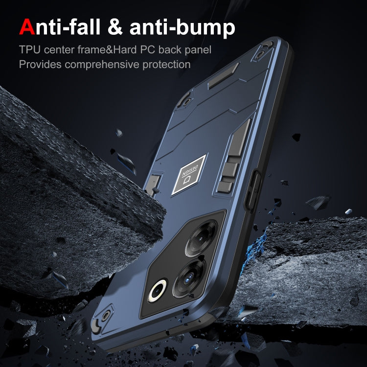 For Tecno Camon 20 Pro 5G 2 in 1 Shockproof Phone Case(Blue)