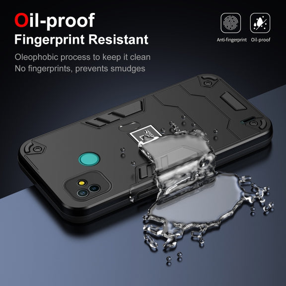 For Tecno Pop 5P 2 in 1 Shockproof Phone Case(Black)