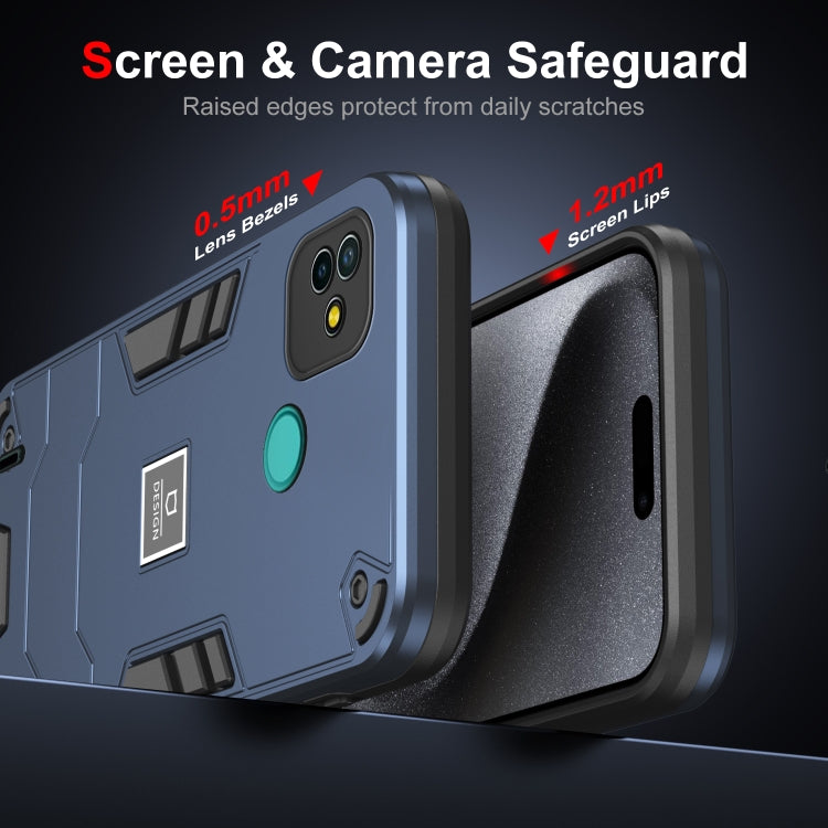 For Tecno Pop 5P 2 in 1 Shockproof Phone Case(Blue)