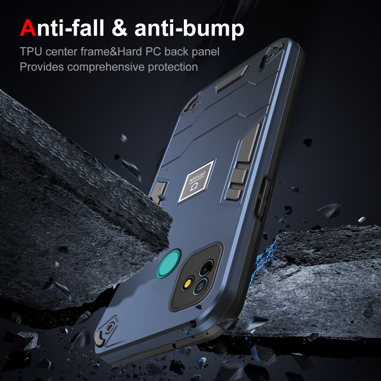 For Tecno Pop 5P 2 in 1 Shockproof Phone Case(Blue)