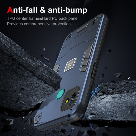For Tecno Pop 5P 2 in 1 Shockproof Phone Case(Blue)