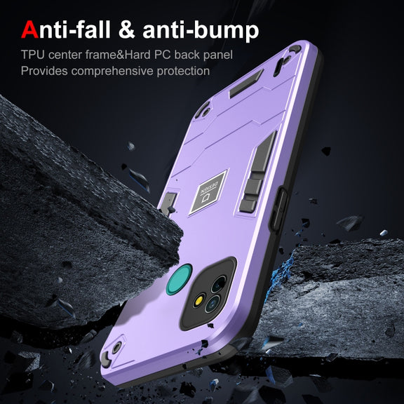 For Tecno Pop 5P 2 in 1 Shockproof Phone Case(Purple)