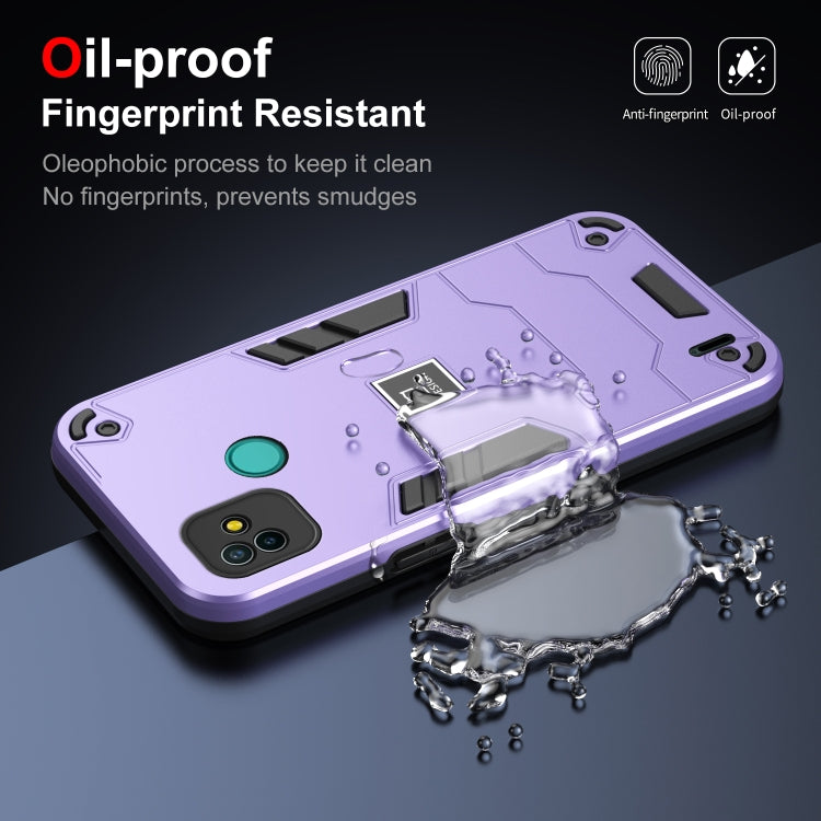 For Tecno Pop 5P 2 in 1 Shockproof Phone Case(Purple)