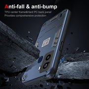 For Tecno Pop 6 2 in 1 Shockproof Phone Case(Blue)