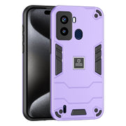 For Tecno Pop 6 2 in 1 Shockproof Phone Case(Purple)