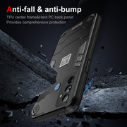 For Tecno Pop 6 Go 2 in 1 Shockproof Phone Case(Black)