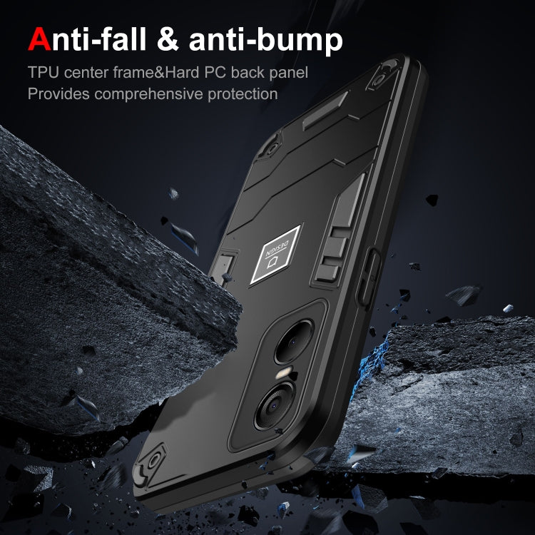 For Tecno Pop 6 Pro 2 in 1 Shockproof Phone Case(Black)