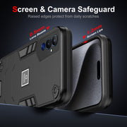 For Tecno Pova 4 Pro 2 in 1 Shockproof Phone Case(Black)