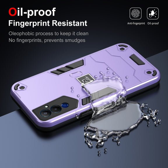 For Tecno Pova 4 Pro 2 in 1 Shockproof Phone Case(Purple)