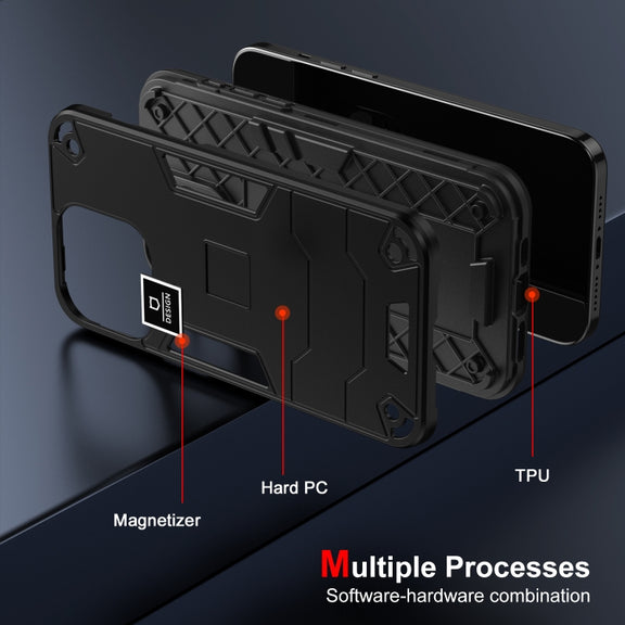 For Tecno Pova Neo 2 in 1 Shockproof Phone Case(Black)