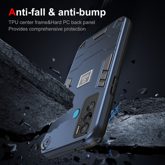 For Tecno Pova Neo 2 in 1 Shockproof Phone Case(Blue)