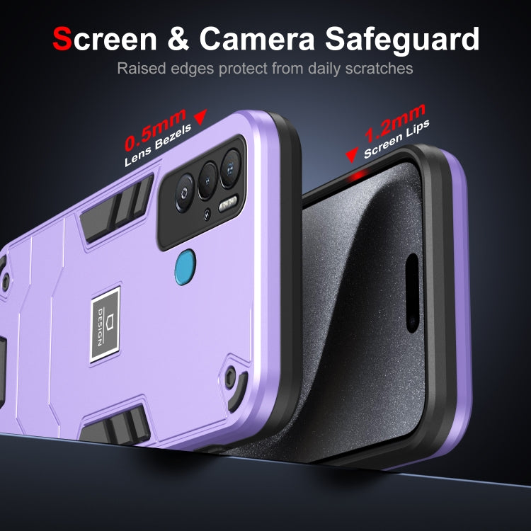 For Tecno Pova Neo 2 in 1 Shockproof Phone Case(Purple)