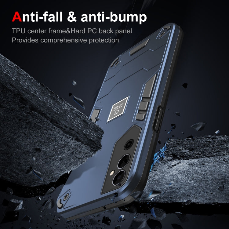 For Tecno Pova Neo 2 4G 2 in 1 Shockproof Phone Case(Blue)