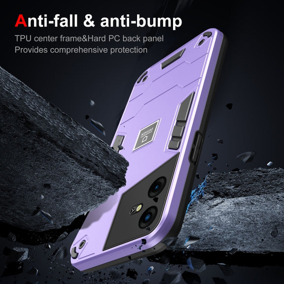 For Tecno Pova Neo 3 2 in 1 Shockproof Phone Case(Purple)