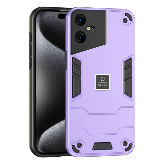 For Tecno Pova Neo 3 2 in 1 Shockproof Phone Case(Purple)