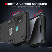 For Tecno Spark 7P 2 in 1 Shockproof Phone Case(Black)