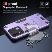 For Tecno Spark 8 2 in 1 Shockproof Phone Case(Purple)