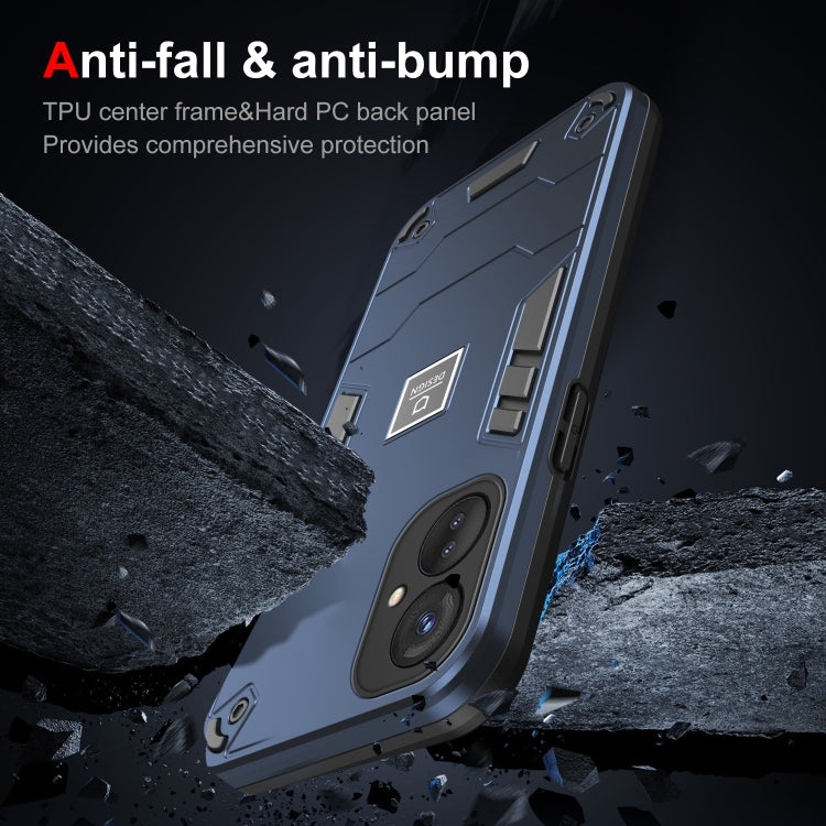 For Tecno Spark 9 Pro 2 in 1 Shockproof Phone Case(Blue)