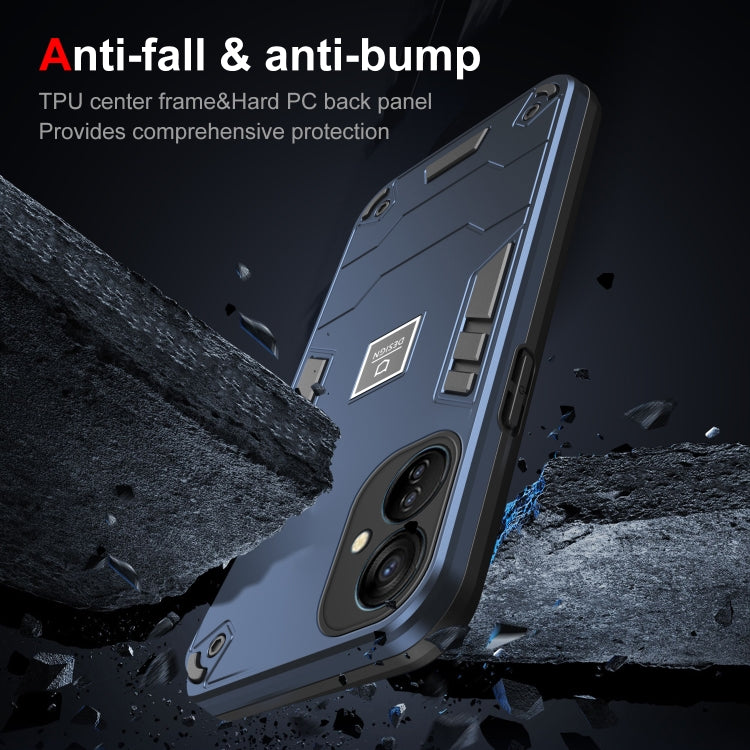 For Tecno Spark 9T 2 in 1 Shockproof Phone Case(Blue)