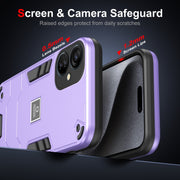 For Tecno Spark 9T 2 in 1 Shockproof Phone Case(Purple)
