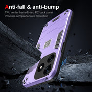 For Tecno Spark 10 2 in 1 Shockproof Phone Case(Purple)