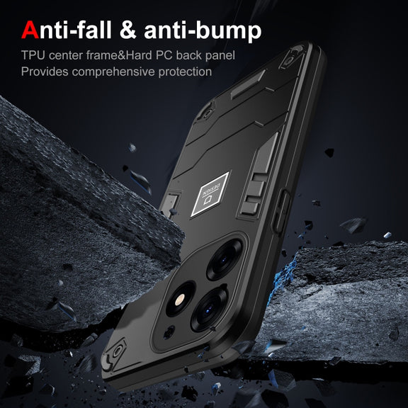 For Tecno Spark 10 Pro 2 in 1 Shockproof Phone Case(Black)