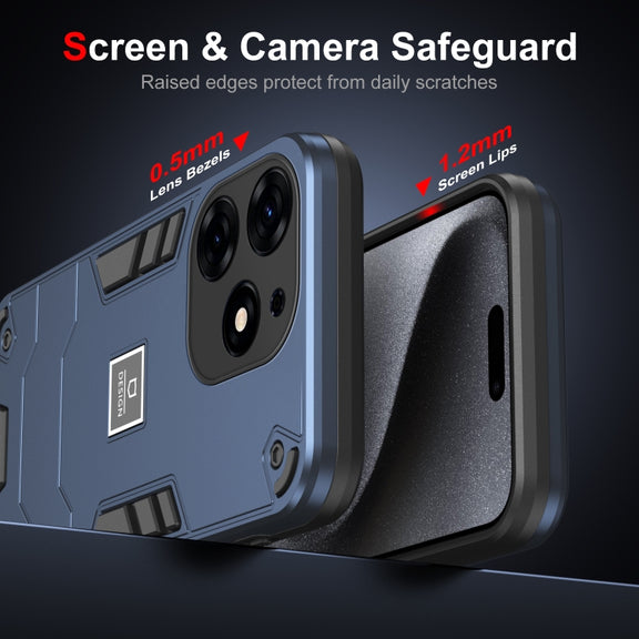 For Tecno Spark 10 Pro 2 in 1 Shockproof Phone Case(Blue)