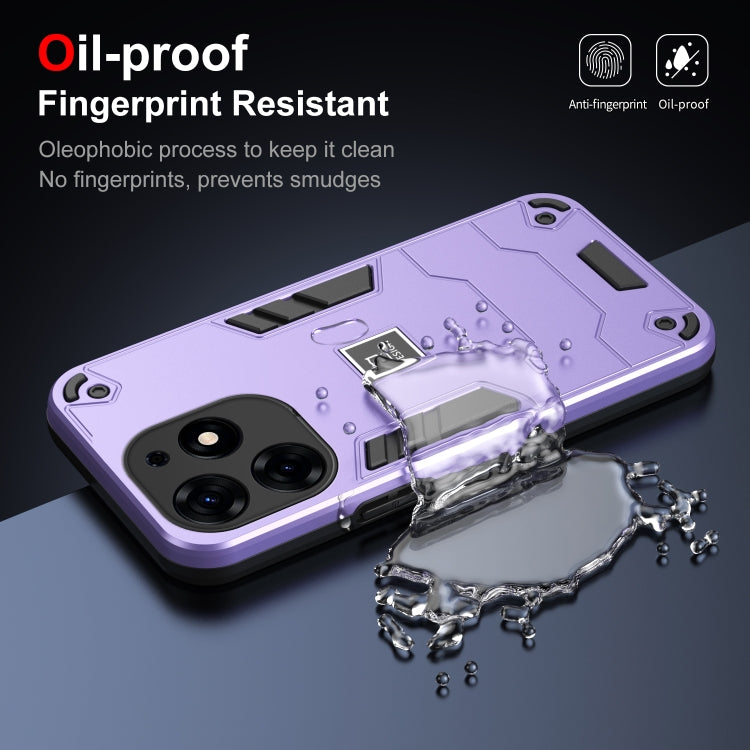 For Tecno Spark 10 Pro 2 in 1 Shockproof Phone Case(Purple)