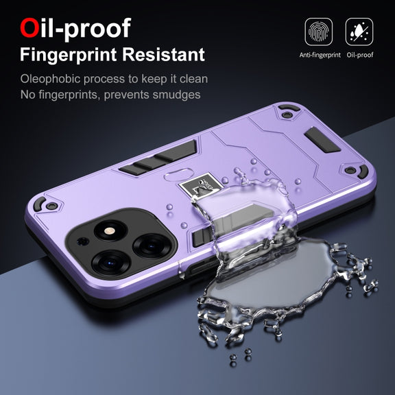 For Tecno Spark 10 Pro 2 in 1 Shockproof Phone Case(Purple)