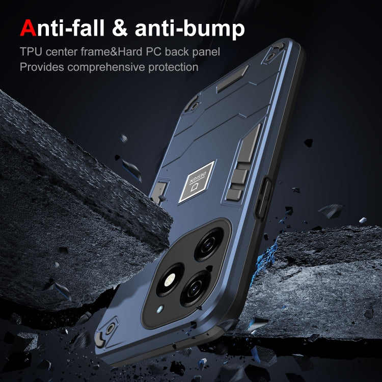 For Tecno Spark 20 2 in 1 Shockproof Phone Case(Blue)