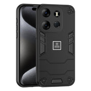 For Tecno Spark Go 2023 2 in 1 Shockproof Phone Case(Black)