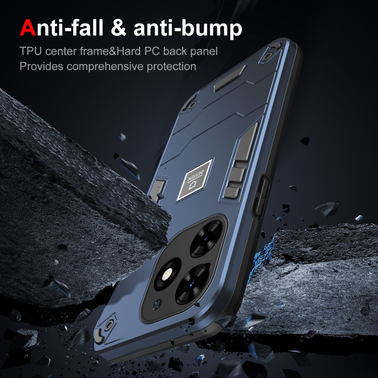 For Tecno Spark Go 2024 2 in 1 Shockproof Phone Case(Blue)