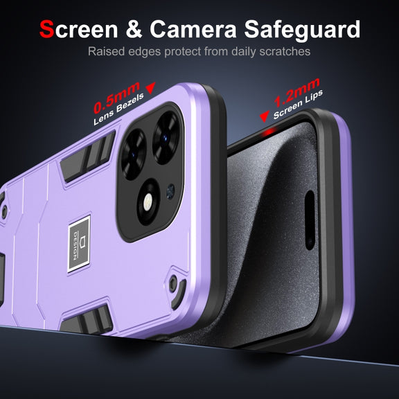 For Tecno Spark Go 2024 2 in 1 Shockproof Phone Case(Purple)
