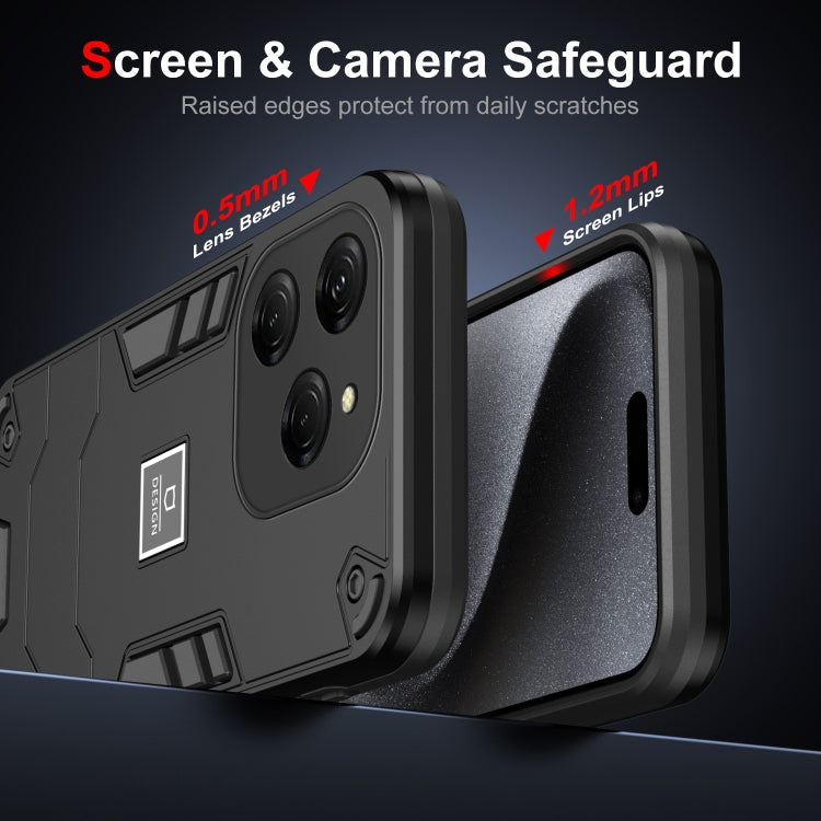 For Tecno Spark 20 Pro 2 in 1 Shockproof Phone Case(Black)