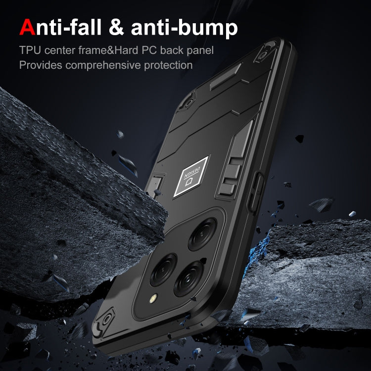 For Tecno Spark 20 Pro 2 in 1 Shockproof Phone Case(Black)