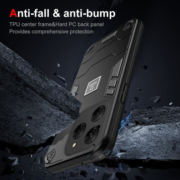 For Tecno Spark 20 Pro 2 in 1 Shockproof Phone Case(Black)