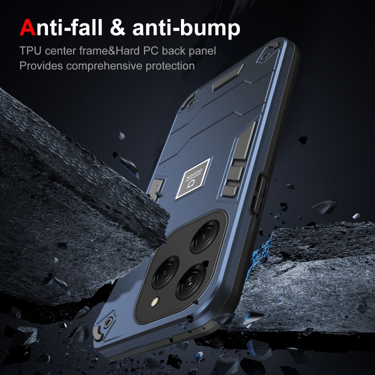 For Tecno Spark 20 Pro 2 in 1 Shockproof Phone Case(Blue)