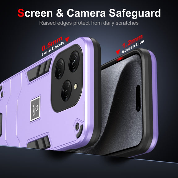 For Tecno Spark 20 Pro 2 in 1 Shockproof Phone Case(Purple)