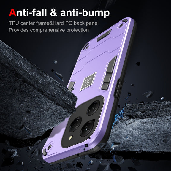 For Tecno Spark 20 Pro 2 in 1 Shockproof Phone Case(Purple)