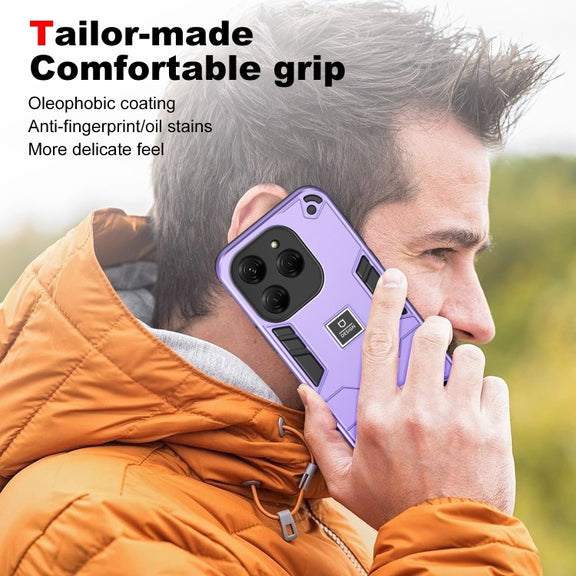 For Tecno Spark 20 Pro 2 in 1 Shockproof Phone Case(Purple)