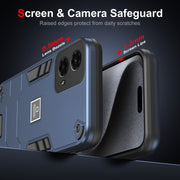 For Motorola Moto G 2024 5G Shockproof TPU Hybrid PC Phone Case(Blue)