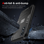 For Motorola Moto G Play 2024 Shockproof TPU Hybrid PC Phone Case(Black)