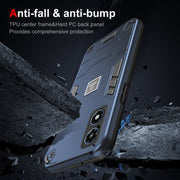 For Motorola Moto G Play 2024 Shockproof TPU Hybrid PC Phone Case(Blue)