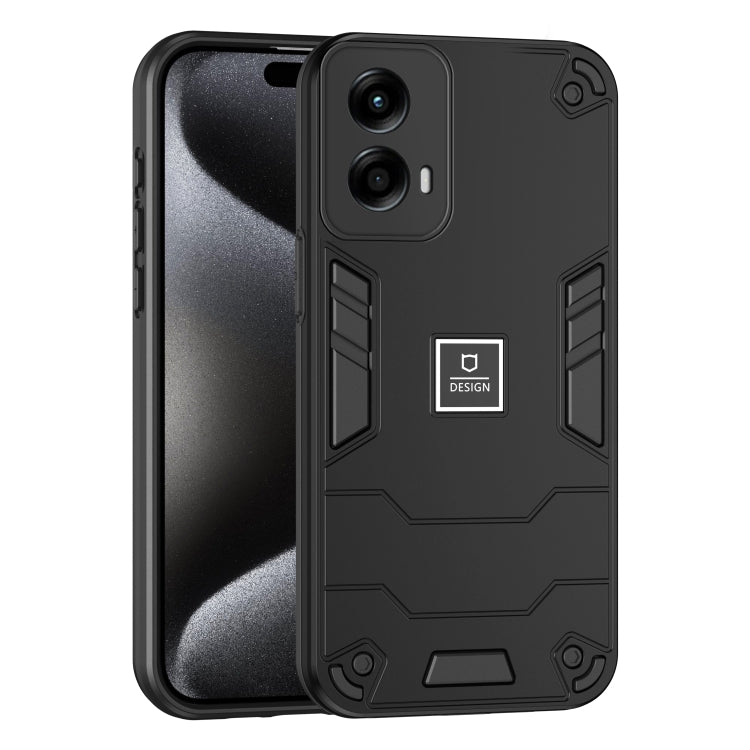 For Motorola Moto G Stylus 5G 2024 Shockproof TPU Hybrid PC Phone Case(Black)