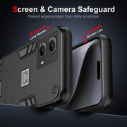 For Motorola Edge 5G 2024 Shockproof TPU Hybrid PC Phone Case(Black)