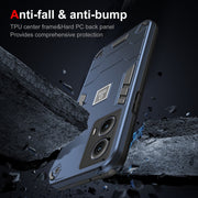 For Motorola Edge 5G 2024 Shockproof TPU Hybrid PC Phone Case(Blue)